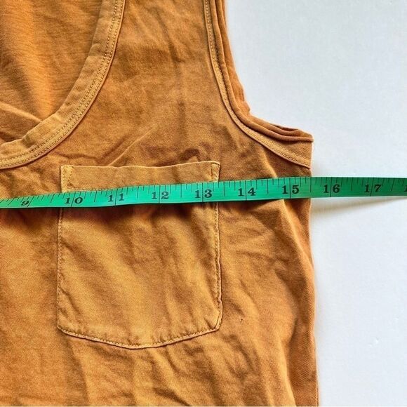 James Perse Vintage Sleeveless Pocket Tank Mustard Yellow Size X-Small NWOT - Picture 4 of 7